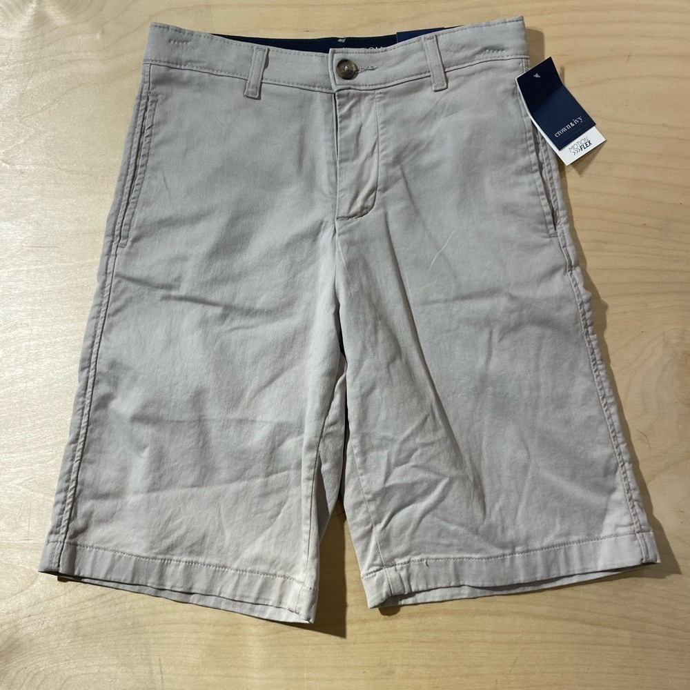 Crown & Ivy Motion Flex Tan Shorts 14 (LK)